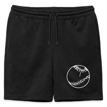 Croquis de balle de baseball - Short de survêtement homme premium - noir - Devant - AI Model Male 178 light (178cm)