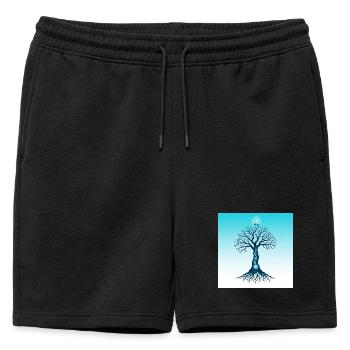 Spiritual Tree - Short de survêtement homme premium - noir - Devant - AI Model Male 178 light (178cm)