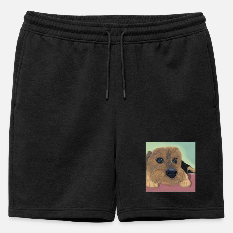 Hundeaugen oder Liebesreflex - Männer Premium Organic Sweatshorts - Schwarz