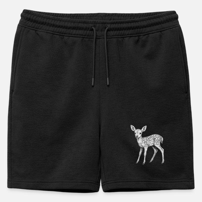 Fawn - Mens' Premium Organic Sweatshorts - black