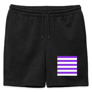 The Stripes - Mens' Premium Organic Sweatshorts - black - Front - AI Model Male 178 light (178cm)