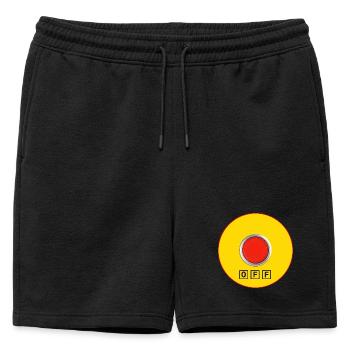 Arrêt pour logorrhéique - Short de survêtement homme premium - noir - Devant - AI Model Male 178 light (178cm)
