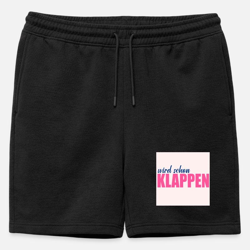 Wird schon klappen Optimismus - Männer Premium Organic Sweatshorts - Schwarz