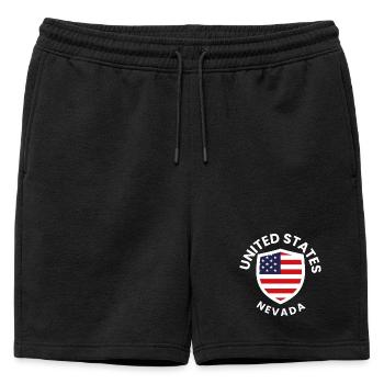 Flag Shield USA Las Vegas - Short de survêtement homme premium - noir - Devant - AI Model Male 178 light (178cm)