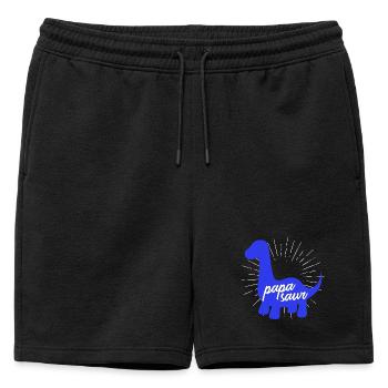 Papasaur T-Rex Dinosaure Paternité Daddysaure - Short de survêtement homme premium - noir - Devant - AI Model Male 178 light (178cm)