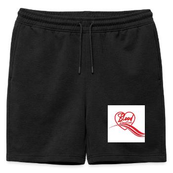 Logo du cœur de don de sang - Short de survêtement homme premium - noir - Devant - AI Model Male 178 light (178cm)