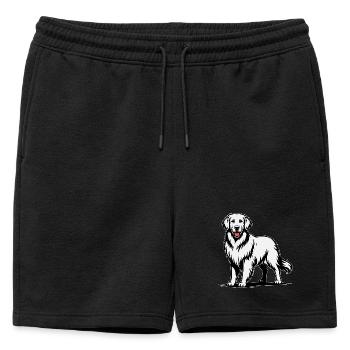 Golden Retriever in a Proud Pose - Mens' Premium Organic Sweatshorts - black - Front - AI Model Male 178 light (178cm)