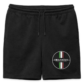 Coordonnées de la côte amalfitaine - Short de survêtement homme premium - noir - Devant - AI Model Male 178 light (178cm)