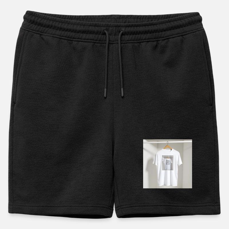 Framed Reflection Tee - Mens' Premium Organic Sweatshorts - black
