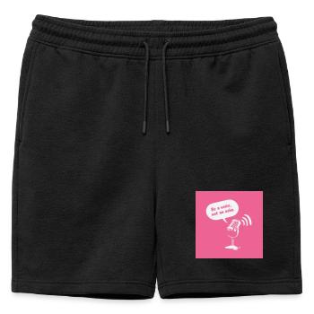 Sois une voix, pas un écho - Short de survêtement homme premium - noir - Devant - AI Model Male 178 light (178cm)