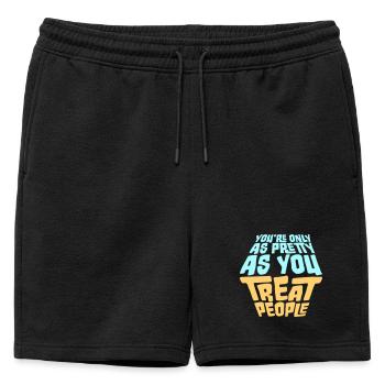 Tu n’es jolie que dans la mesure où tu traites les gens, Ehrlich - Short de survêtement homme premium - noir - Devant - AI Model Male 178 light (178cm)