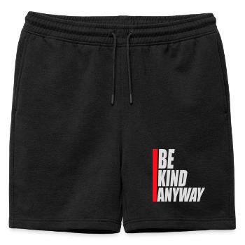 Soyez gentil quand même, déclaration de gentillesse, dire - Short de survêtement homme premium - noir - Devant - AI Model Male 178 light (178cm)