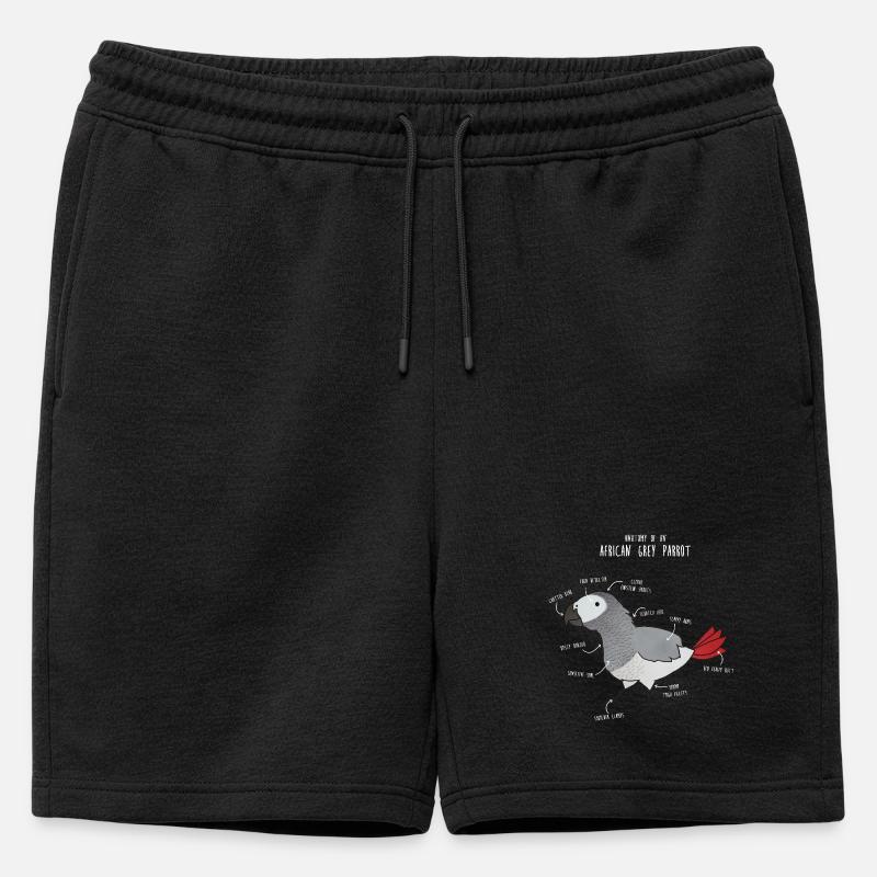 Anatomie der Kugelpython - Männer Premium Organic Sweatshorts - Schwarz