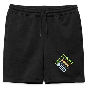 Laisse faire mal Laisse ça guérir Laisse partir Inspirant - Short de survêtement homme premium - noir - Devant - AI Model Male 178 light (178cm)