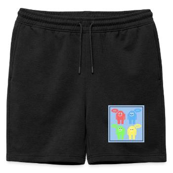 Drôles d’hommes - Short de survêtement homme premium - noir - Devant - AI Model Male 178 light (178cm)