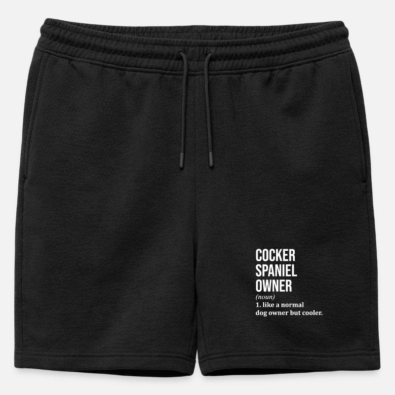 Cocker Spaniel - Männer Premium Organic Sweatshorts - Schwarz