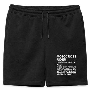 Définition du pilote de motocross - Short de survêtement homme premium - noir - Devant - AI Model Male 178 light (178cm)
