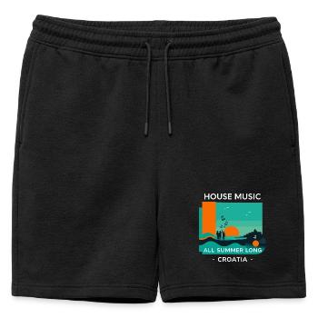 Croatie House Music - Short de survêtement homme premium - noir - Devant - AI Model Male 178 light (178cm)