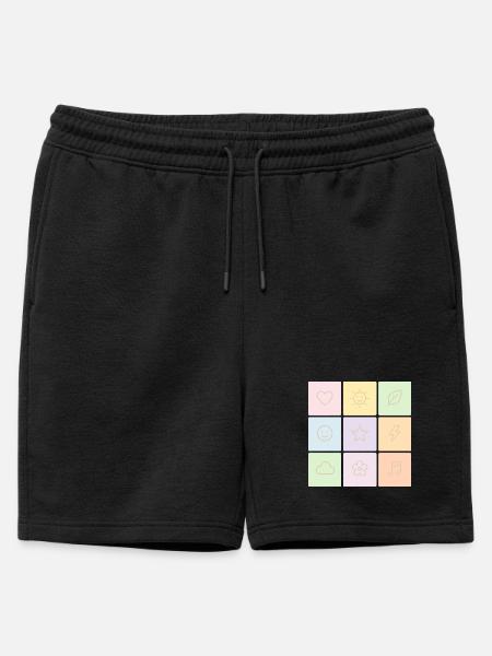 Pastel Bento Vibes - Mens' Premium Organic Sweatshorts - black