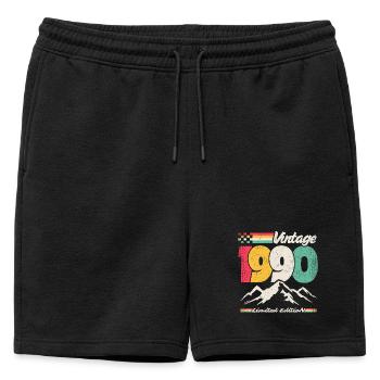 Vintage Limited édition 1990 - Short de survêtement homme premium - noir - Devant - AI Model Male 178 light (178cm)