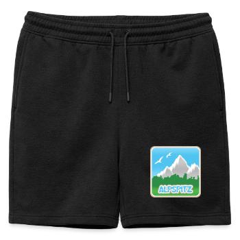 Alpspitz d’alpinisme - Short de survêtement homme premium - noir - Devant - AI Model Male 178 light (178cm)