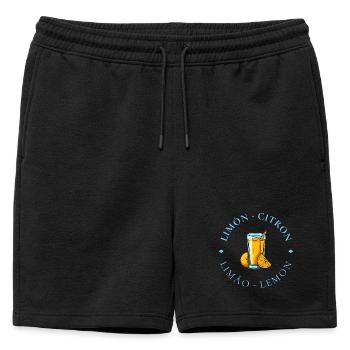 Logo du cercle d’agrumes de la limonade - Short de survêtement homme premium - noir - Devant - AI Model Male 178 light (178cm)