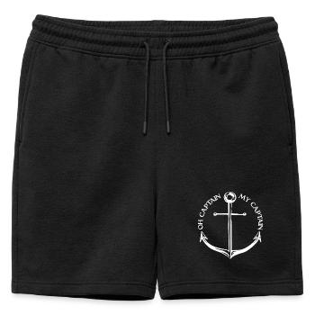 Oh Captain My Captain (sombre) - Short de survêtement homme premium - noir - Devant - AI Model Male 178 light (178cm)