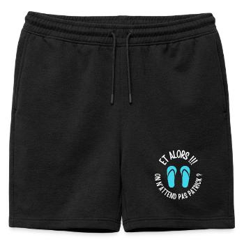camping, fan de camping, film culte - Short de survêtement homme premium - noir - Devant - AI Model Male 178 light (178cm)