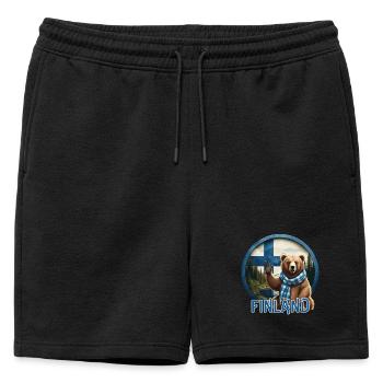 Finlande - Finlande - Suomi - Short de survêtement homme premium - noir - Devant - AI Model Male 178 light (178cm)