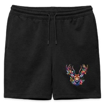 Cerf - Short de survêtement homme premium - noir - Devant - AI Model Male 178 light (178cm)
