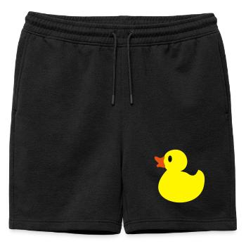 rubber duck - Mens' Premium Organic Sweatshorts - black - Front - AI Model Male 178 light (178cm)