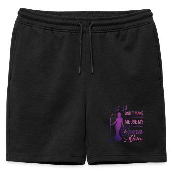 Voix forte - Short de survêtement homme premium - noir - Devant - AI Model Male 178 light (178cm)
