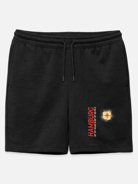 Hamburg - Männer Premium Organic Sweatshorts - Schwarz