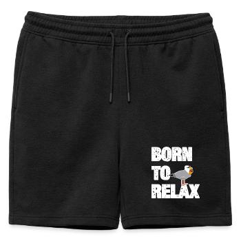 Né pour se détendre Seagull - Short de survêtement homme premium - noir - Devant - AI Model Male 178 light (178cm)