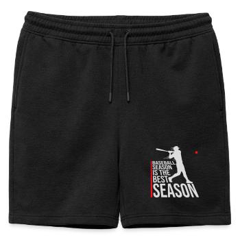 La saison de baseball est la meilleure saison des sports de fans - Short de survêtement homme premium - noir - Devant - AI Model Male 178 light (178cm)