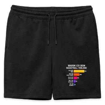 Pourquoi je perds au basket Basket - Short de survêtement homme premium - noir - Devant - AI Model Male 178 light (178cm)