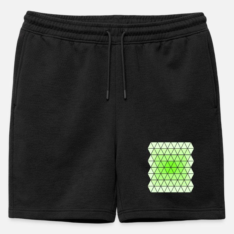 Green Gradient Pattern - Mens' Premium Organic Sweatshorts - black
