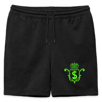 Emblème du dollar de la Couronne - Short de survêtement homme premium - noir - Devant - AI Model Male 178 light (178cm)