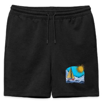 Planeurs au bord de la mer 2 - Short de survêtement homme premium - noir - Devant - AI Model Male 178 light (178cm)