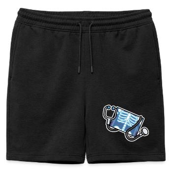 Logo Radiologie Manip Radio Radiologue Radiologie - Short de survêtement homme premium - noir - Devant - AI Model Male 178 light (178cm)