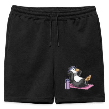 Penguin Abdomen Training Bodybuilding - Short de survêtement homme premium - noir - Devant - AI Model Male 178 light (178cm)