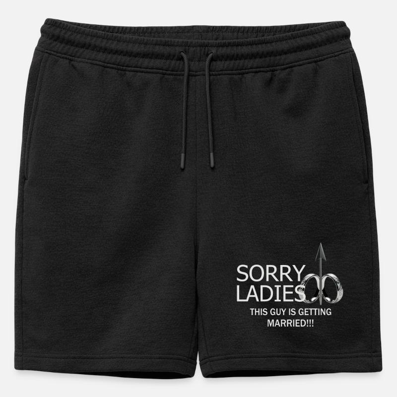 Mann wird Heiraten - Männer Premium Organic Sweatshorts - Schwarz