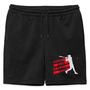 La saison de baseball est la meilleure saison des sports de fans - Short de survêtement homme premium - noir - Devant - AI Model Male 178 light (178cm)