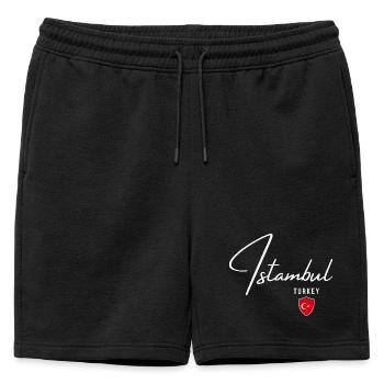 Istanbul Turquie, design élégant Istanbul - Short de survêtement homme premium - noir - Devant - AI Model Male 178 light (178cm)