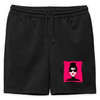 FEMME. FILLE. ADOLESCENT. VINTAGE. ANNIVERSAIRE - Short de survêtement homme premium - noir - Devant - AI Model Male 178 light (178cm)