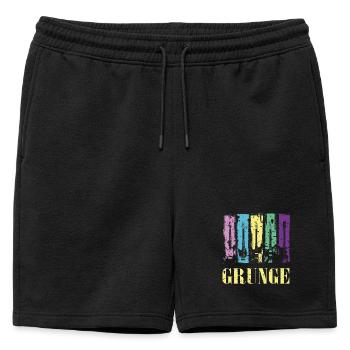 Grunge Guitare Couleur Pop Rock Style Vintage - Short de survêtement homme premium - noir - Devant - AI Model Male 178 light (178cm)