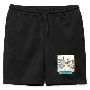 Fête de la cuisine de rueval - Short de survêtement homme premium - noir - Devant - AI Model Male 178 light (178cm)
