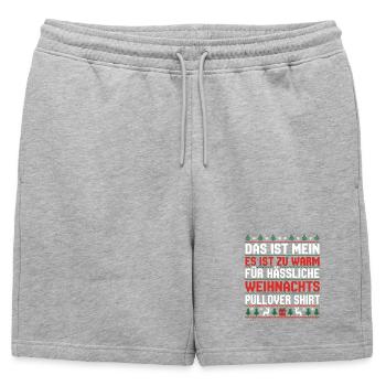 Weihnachten - Männer Premium Organic Sweatshorts - Grau meliert - Vorne - AI Model Male 178 light (178cm)