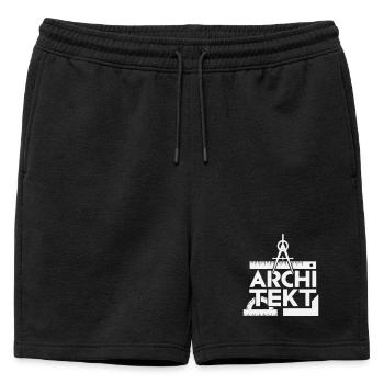 Architecture Design Grid Symbolism - Mens' Premium Organic Sweatshorts - black - Front - AI Model Male 178 light (178cm)