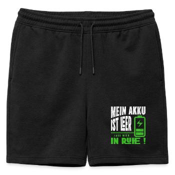 Ma batterie est vide - Laisse-moi tranquille - Short de survêtement homme premium - noir - Devant - AI Model Male 178 light (178cm)
